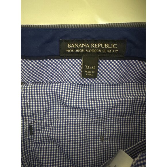 Banana Republic Mens Non-Iron Modern Slim Fit Dress Pants Size 33x32 - Picture 3 of 3